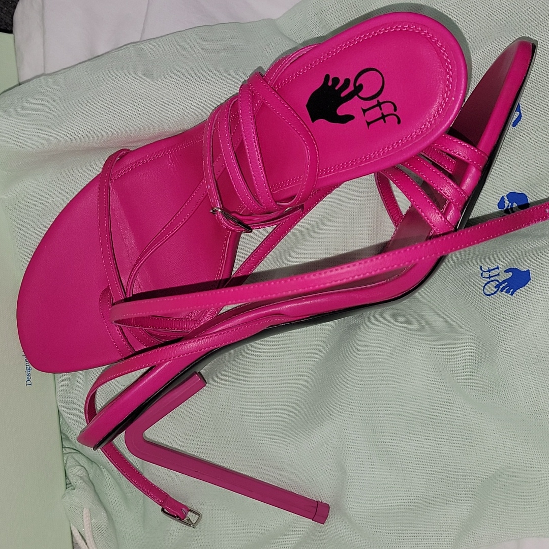 Brand New OffWhite Fuchsia Sandals Size 39